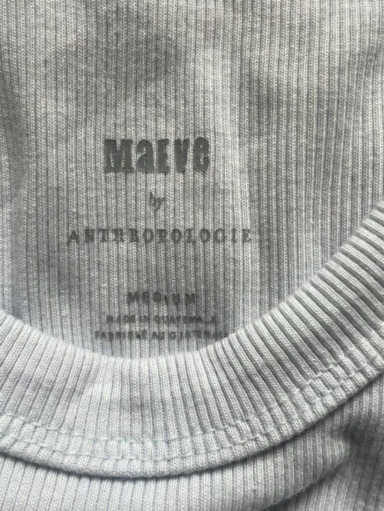 Anthropologie Maeve Ribbed Cotton Tank in Light Blue/lavender Size: S - Picture 3 of 5